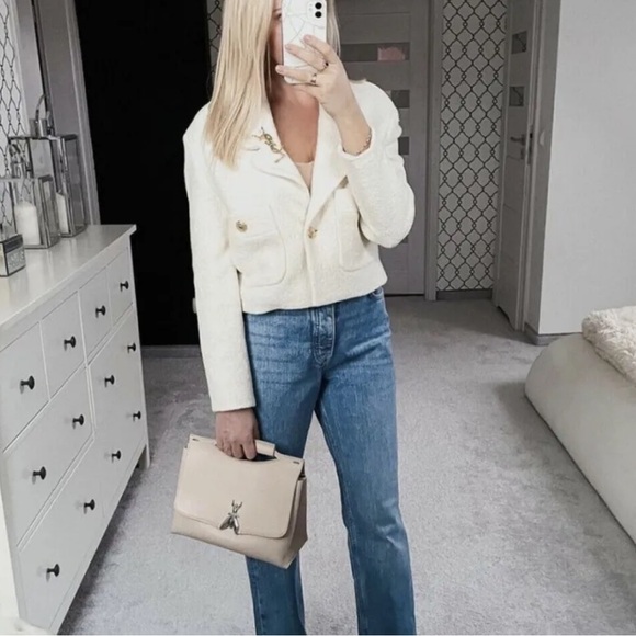 Zara cropped wool blend blazer - Picture 10 of 13